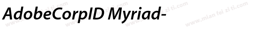 AdobeCorpID Myriad字体转换